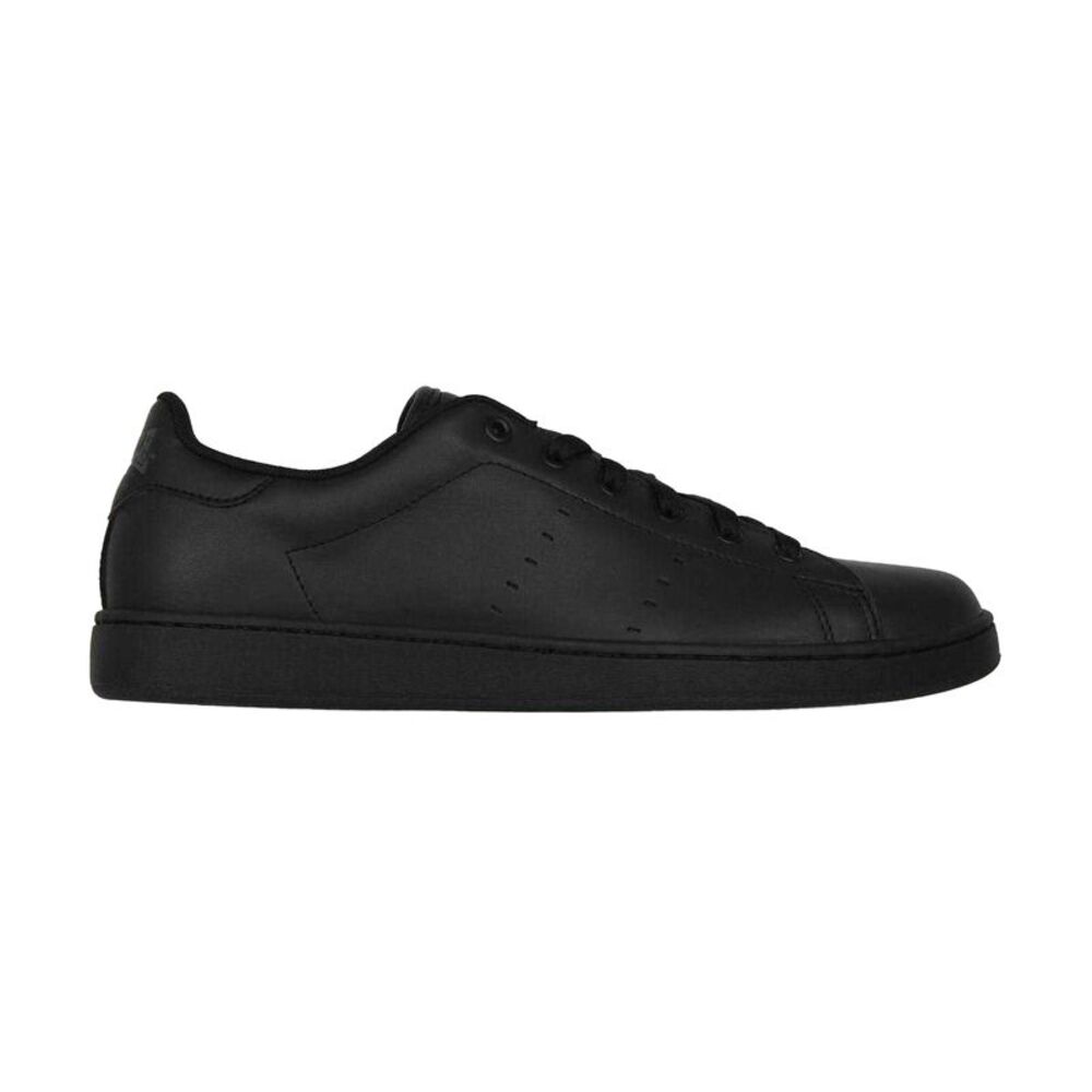 Lonsdale Mens Leather Flat Sneakers / Black